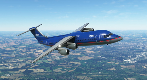 BAe 146-300 bmi Classic Livery G-MIDW (with cabin)