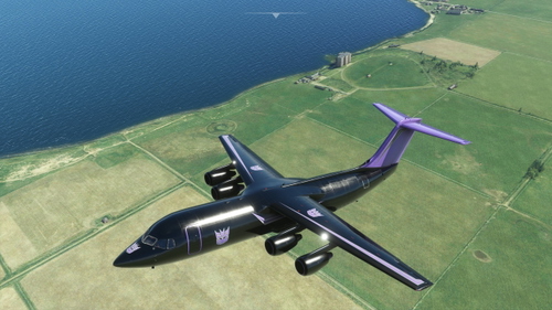 BAe 146-300QT Custom Decepticon inspired livery for Twocats