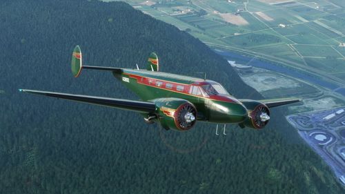 Beechcraft D18S in Dark Green