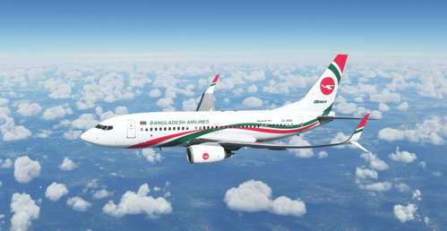 Biman Bangladesh "2010 livery" PMDG B737-700 Scimitar winglets