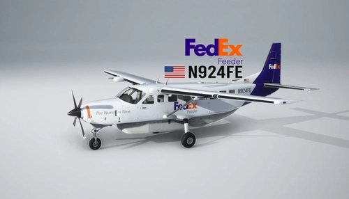 Black Square C208 | N924FE | FedEx Feeder