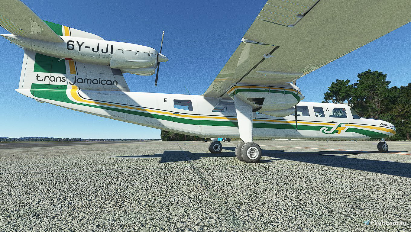 Fs2004 Trislander BN2-2A Trans Jamaican Trislander 6Y-JJI repaint pour Microsoft Flight ...