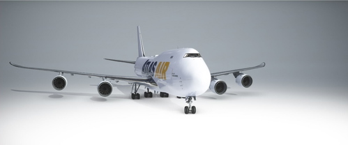 Boeing 747-8F Atlas Air white (4k) - no logo mirroring