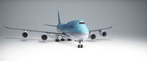 Boeing 747-8F Korean Air Cargo (4k) - no logo mirroring