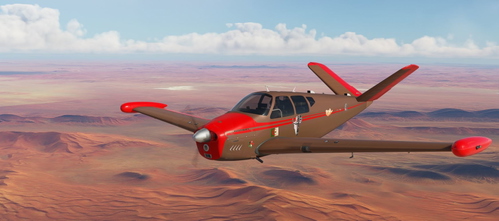 Bonanza H35 Vtail brown & red "Tenere" 7T-TMR