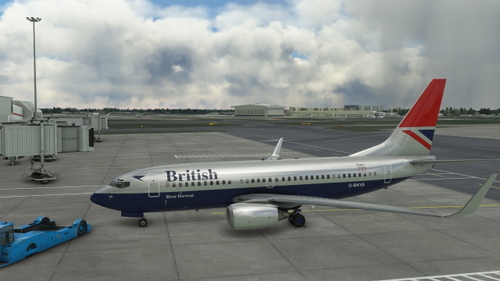 British Airways Classic Retro Silver top Scheme in the stlye of G-BKYA for PMDG 737-700