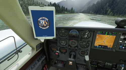 Bush Divers Cessna 310R Tablet, Bottle, and Yoke Logos