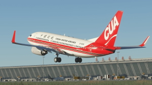 [机你太美CAi Studio]PMDG737-700 CUA China United Airlines B-5208 thumbnail 1