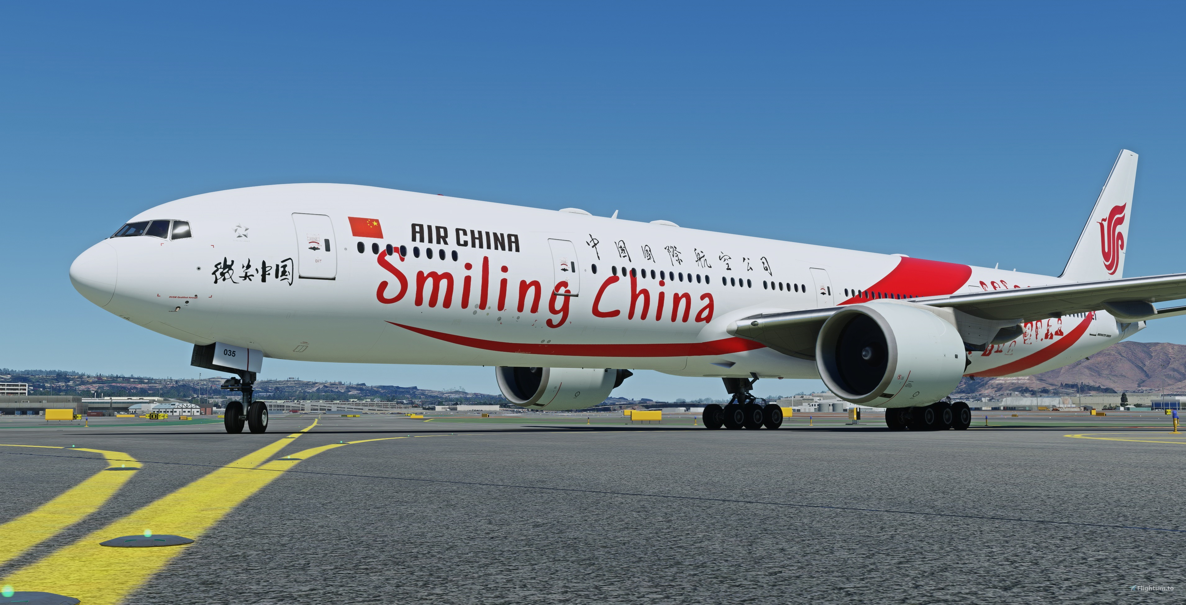 航空機・ヘリコプター Aviation 777-300ER Smiling China 1/400 Smiling China: Air China Boeing 777-39LER B-2035 by JC Wings