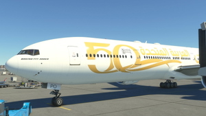 Captainsim B777-300ER Emirates 'Year of the Fiftieth' thumbnail 1