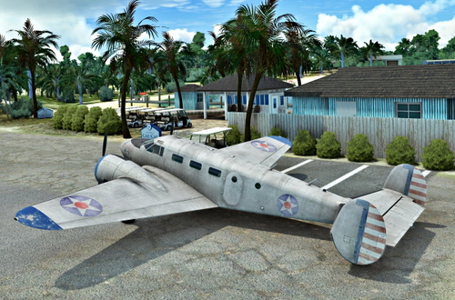 Carenado Beech 18 Haulin' (worn old military version)