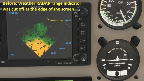 Carenado Seneca Weathar RADAR bugfix