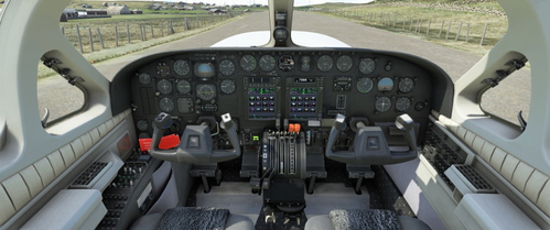 Cessna 414AW - Cockpit Repaint (grey/black)