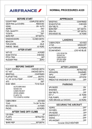 Checklist Air France FENIX A320 Engine CFM56 thumbnail 1