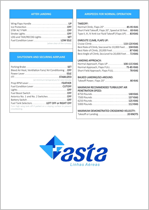 Checklist Cessna Grand Caravan 208B - Asta Linhas Aereas