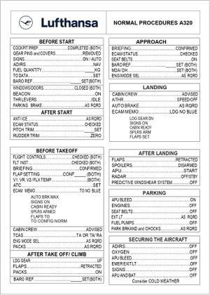 Checklist Lufthansa Airlines FENIX A320 Engine CFM56 thumbnail 1