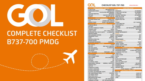 Complete Checklist GOL Linhas Aéreas  B737-700 PMDG
