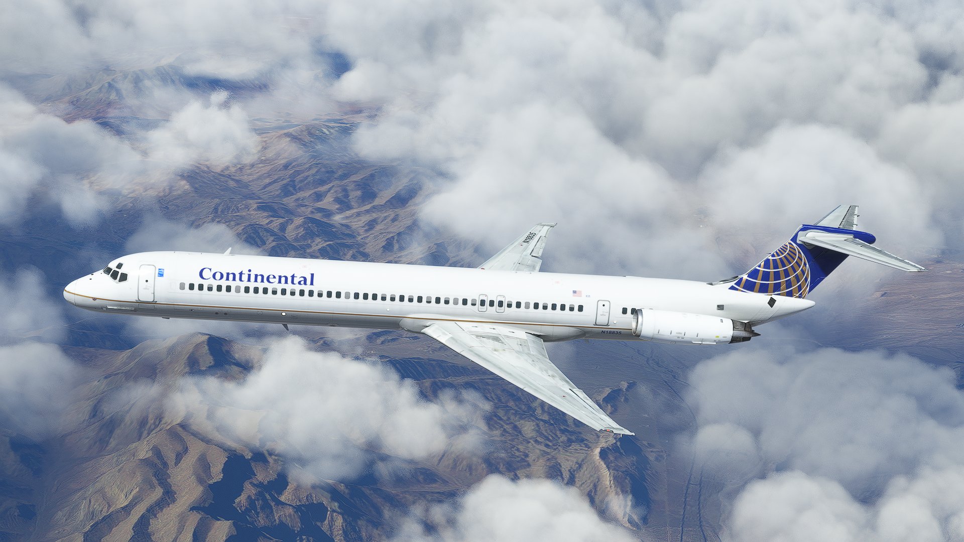 Continental (N18835) Fly Maddog X MD82 - 8K - Aircraft Liveries