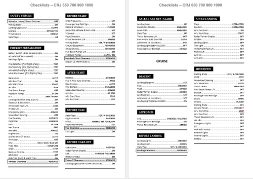 CRJ Checklist - Transair v1.5