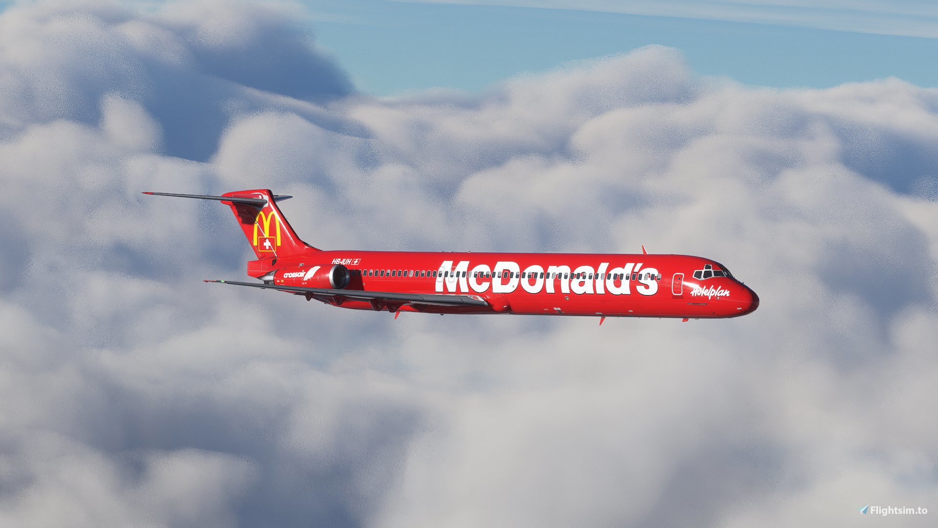 Crossair Mcdonald's (HB-IUH) Fly Maddog X MD82 - 8K - Image 1
