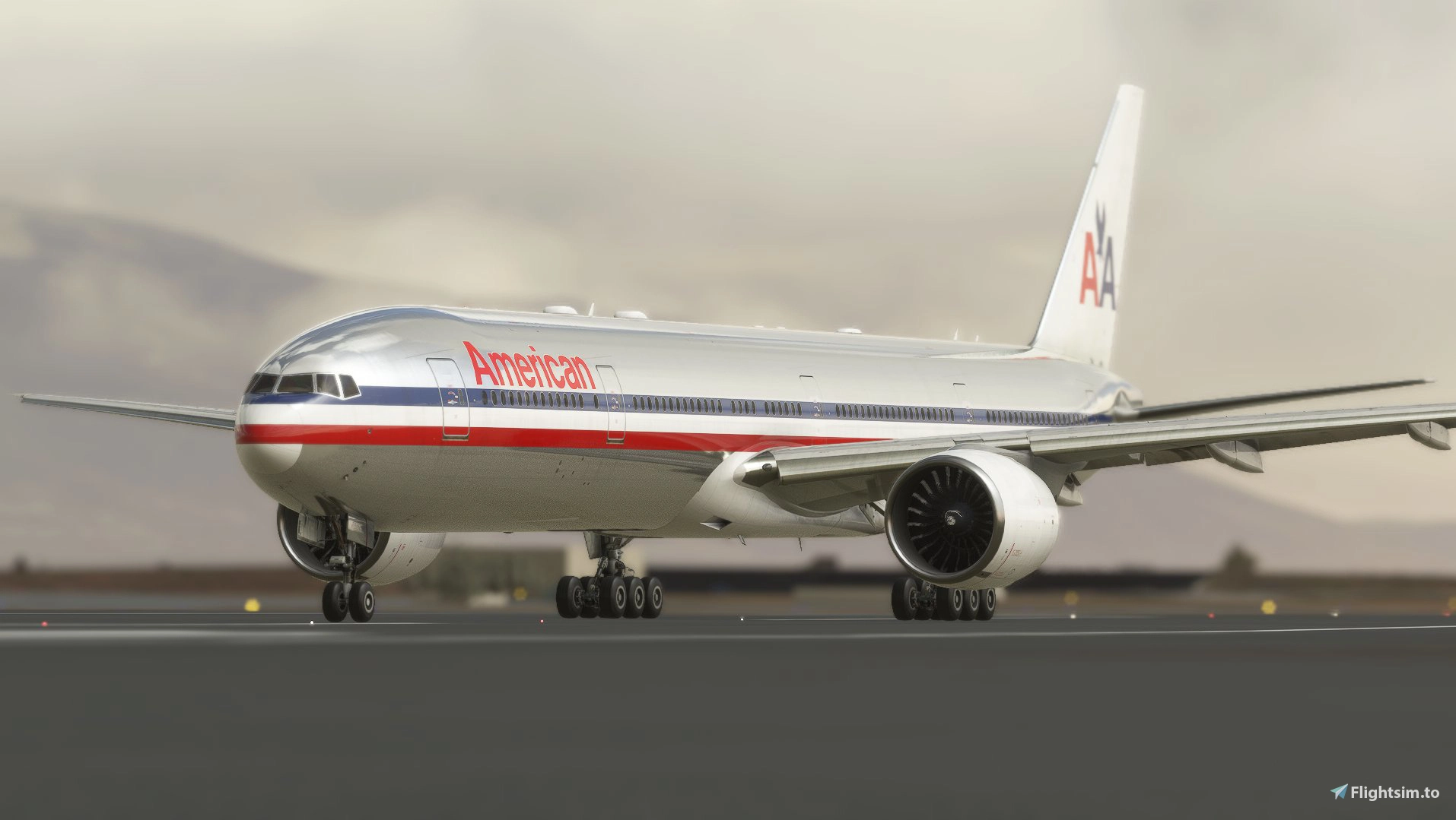 CS 777-300ER American Airlines "Bare metal" livery - Image 1