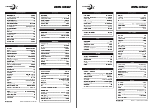 DC-6 Complete Checklist (Normal Procedures)