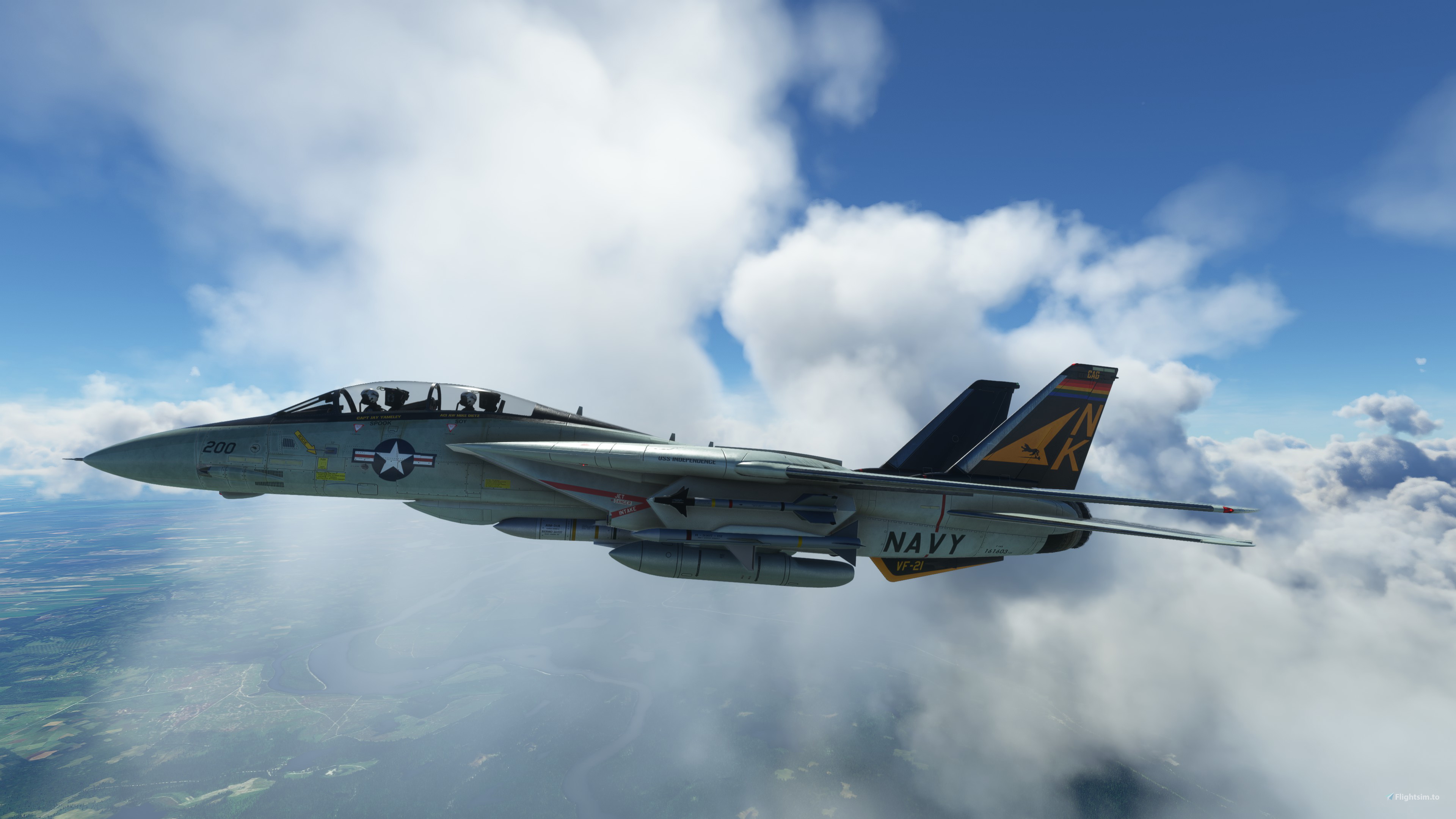 DCDesigns F-14 VF-21 Freelancers Pack のために Microsoft Flight