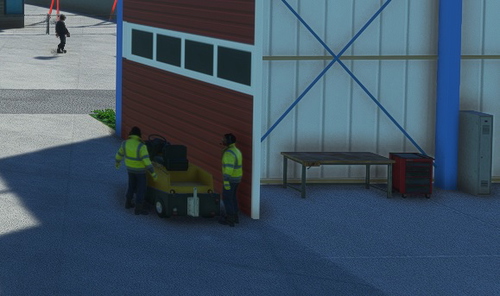 Extra people on airport Oostwold EHOW of Helifors