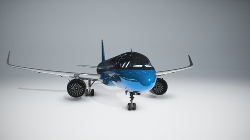 FBW A32NX BLUE-CHROME LIVERY