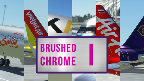 [A32NX] FBW A32NX 8K Brushed Chrome Livery Pack I
