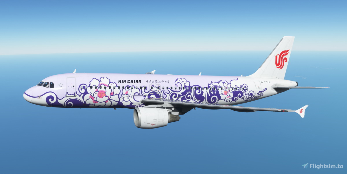 Fenix A320 Air China Purple Peony B-2376 for Microsoft Flight