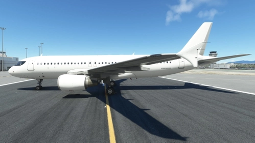 Fenix A320 All White (with mask) - Blender Paintkit