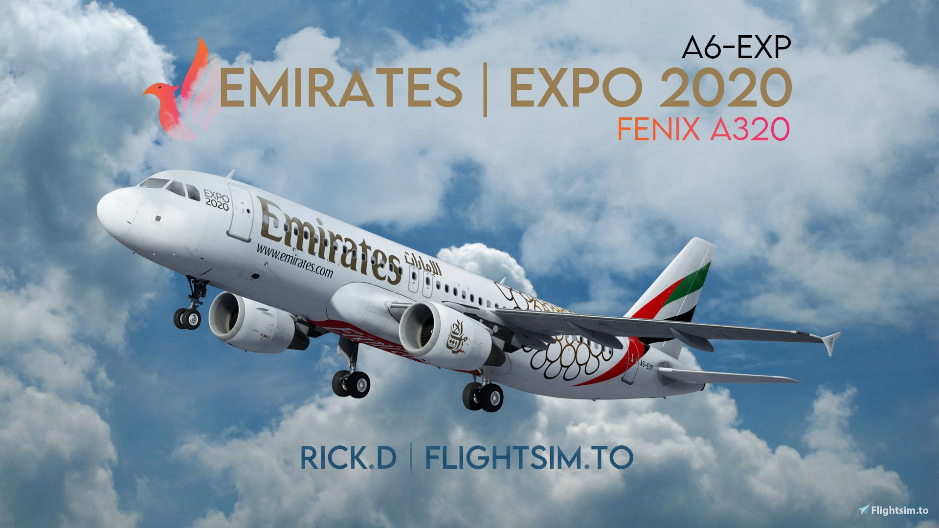 ✈️💺 Fenix A320 | Emirates | Expo 2020 | A6-EXP | W/Interior [8K] - Image 1