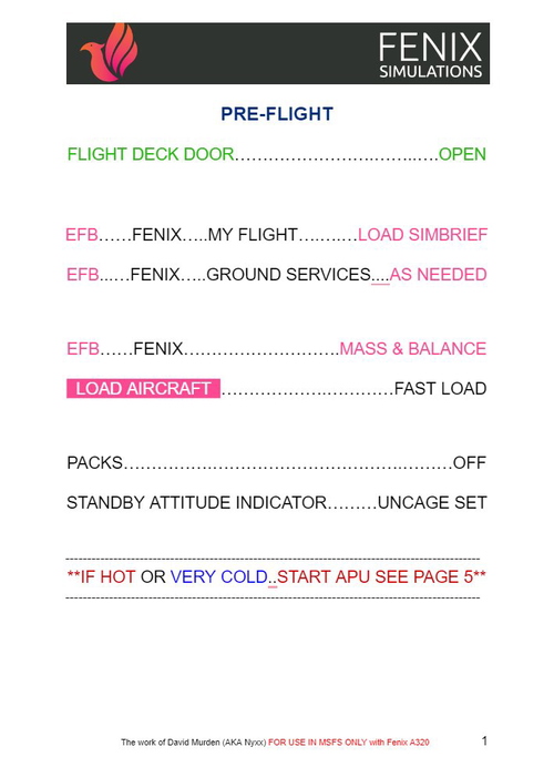 Fenix A320 Walkthrough Guilds