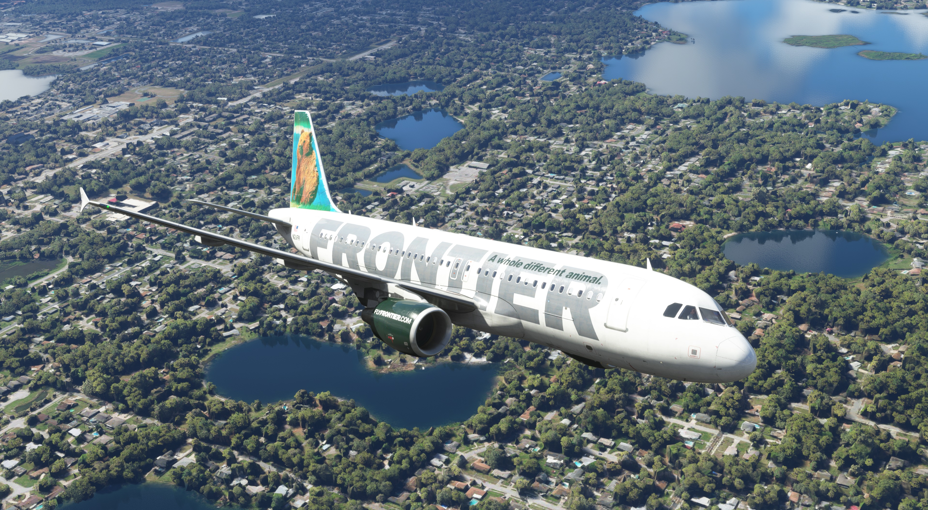Fenix Frontier A320 N211FR Grizwald "Griz" the Grizzly Bear 8K - Image 1