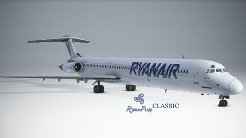 Fictional Classic Ryanair Livery for Fly the MaddogX