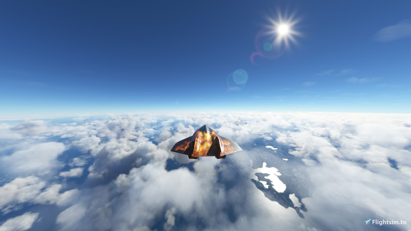 Flaming Dark Star for Microsoft Flight Simulator MSFS