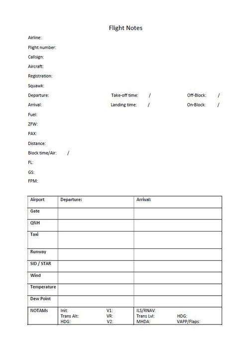 Flight Notes