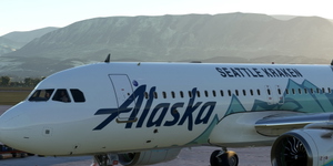 [A32NX] FlyByWire | Airbus A320neo ALASKA  AIRLINES SEATLLE KRAKEN N915AK in 8k thumbnail 2
