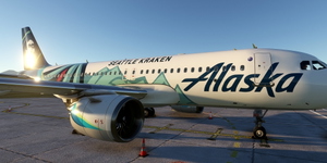 [A32NX] FlyByWire | Airbus A320neo ALASKA  AIRLINES SEATLLE KRAKEN N915AK in 8k thumbnail 9
