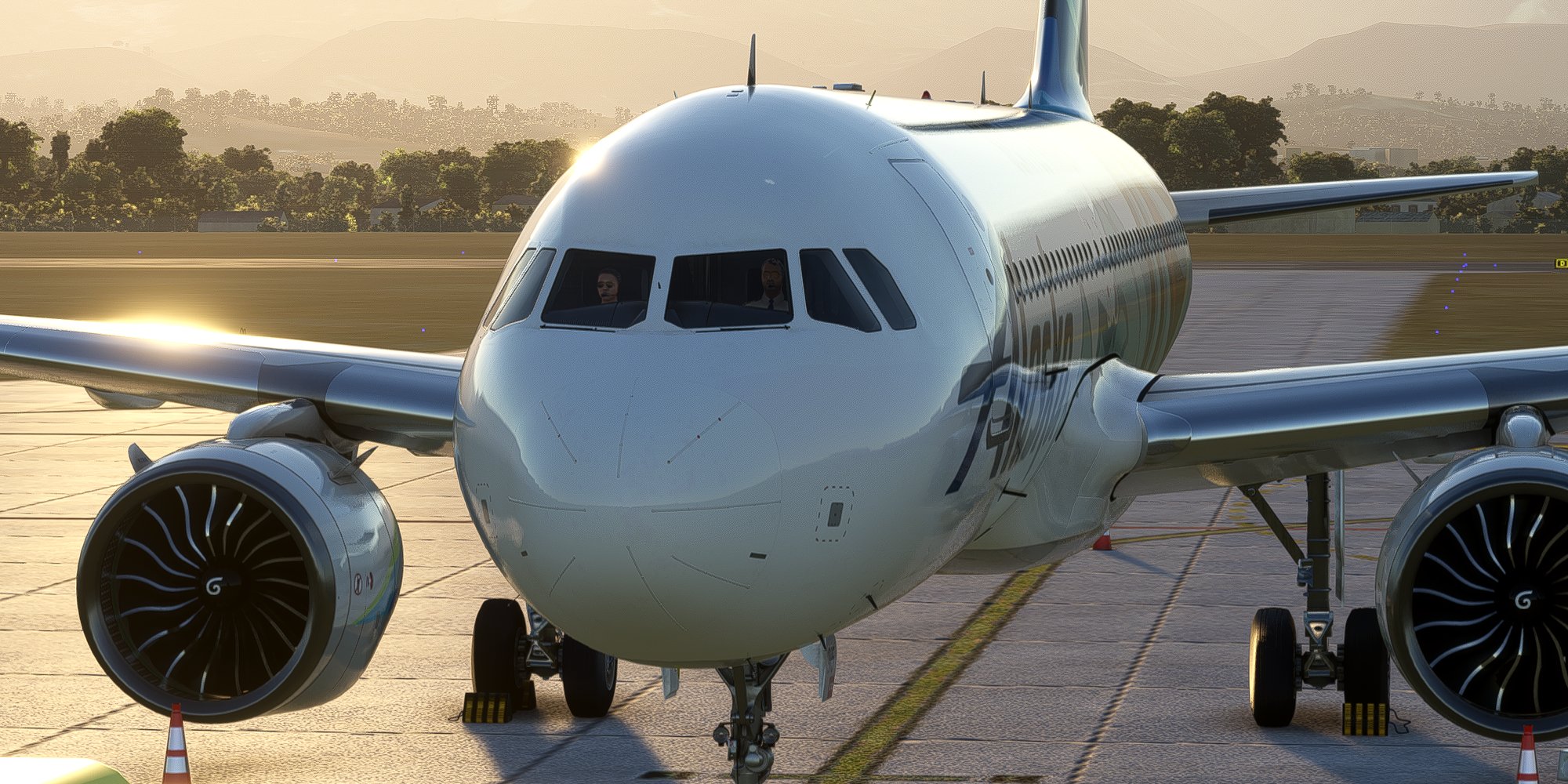 [A32NX] FlyByWire | Airbus A320neo ALASKA  AIRLINES SEATLLE KRAKEN N915AK in 8k - Image 1