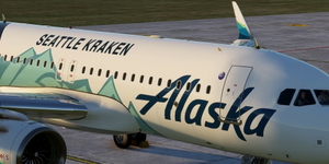 [A32NX] FlyByWire | Airbus A320neo ALASKA  AIRLINES SEATLLE KRAKEN N915AK in 8k thumbnail 10