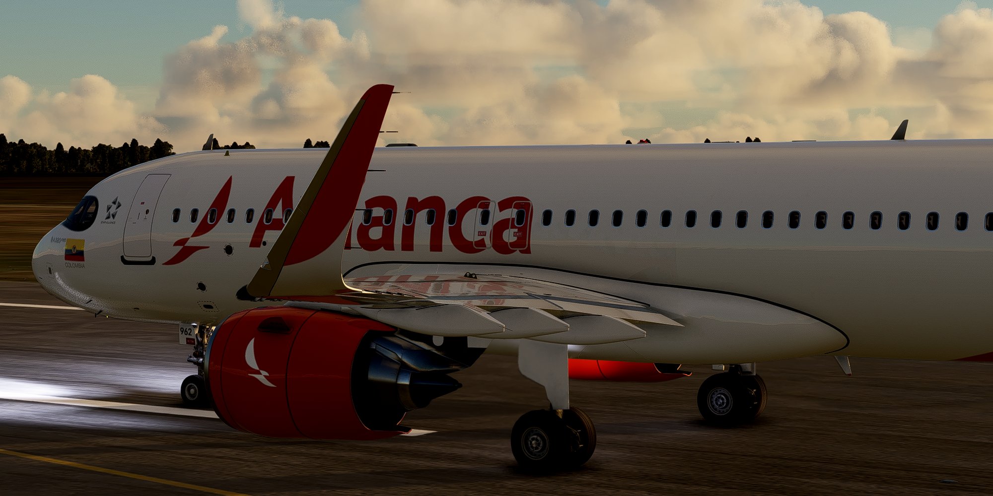 [A32NX] FlyByWire | Airbus A320neo AVIANCA N962AV with mask in 8k - Image 1