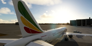 [A32NX] FlyByWire | Airbus A320neo Ethiopian ET-APK with mask in 8k thumbnail 7