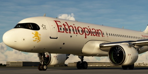 [A32NX] FlyByWire | Airbus A320neo Ethiopian ET-APK with mask in 8k thumbnail 2