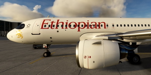 [A32NX] FlyByWire | Airbus A320neo Ethiopian ET-APK with mask in 8k thumbnail 3