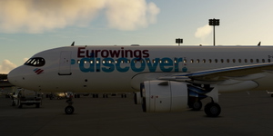 [A32NX] FlyByWire | Airbus A320neo Eurowings Discover D-AIUW with mask in 8k thumbnail 3
