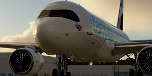 [A32NX] FlyByWire | Airbus A320neo Eurowings Discover D-AIUW with mask in 8k thumbnail 1