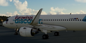 [A32NX] FlyByWire | Airbus A320neo Eurowings Discover D-AIUW with mask in 8k thumbnail 4
