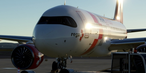 [A32NX] FlyByWire | Airbus A320neo REGA Swiss Ambulance ZH-KLO in 8k